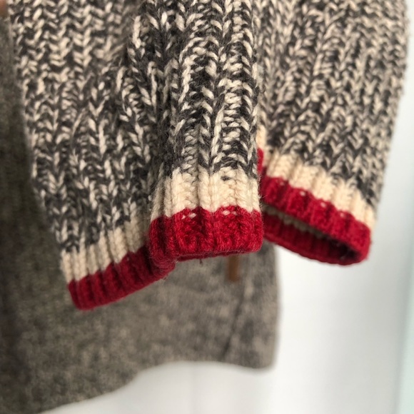 Roots V-Neck Knit Long Sweater with Slits - Picture 6 of 8